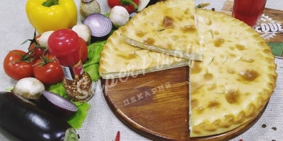 Осетинский пирог с курицей и ананасами