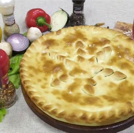 Осетинский пирог с говядиной и грибами
