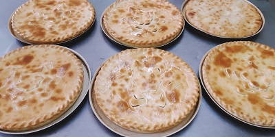 Осетинский пирог с картофелем и грибами