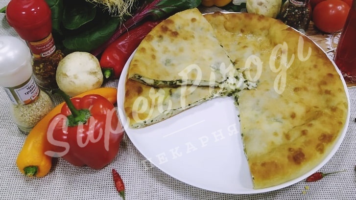 Осетинский пирог со свекольными листьями и сыром Изображение 2