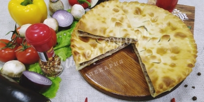 Осетинский пирог с говядиной и грибами
