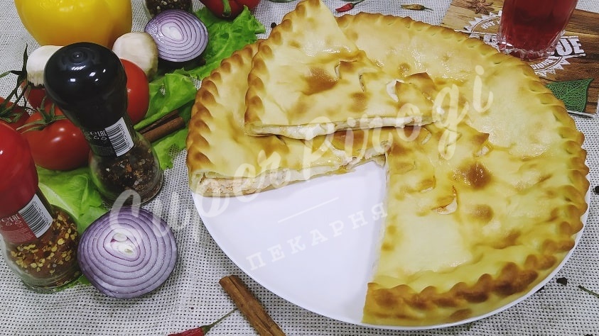Осетинский пирог с ветчиной и сыром Изображение 4