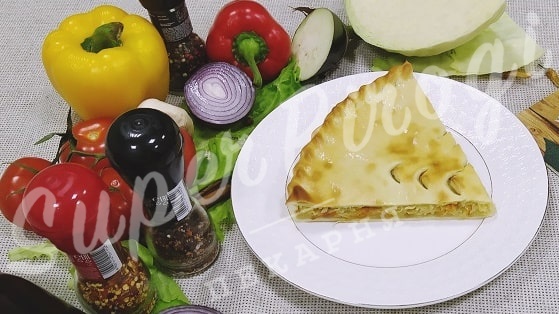 Осетинский пирог с капустой и грецкими орехами Изображение 1